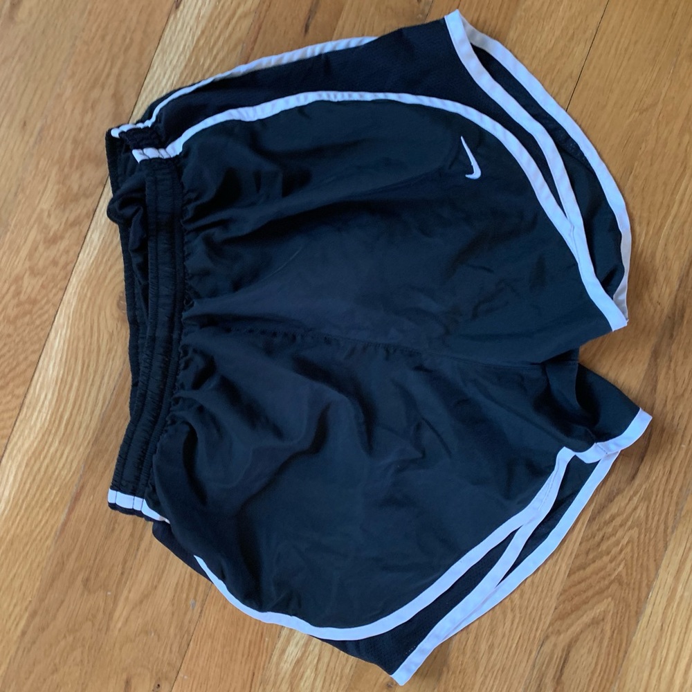 Black Nike running shorts